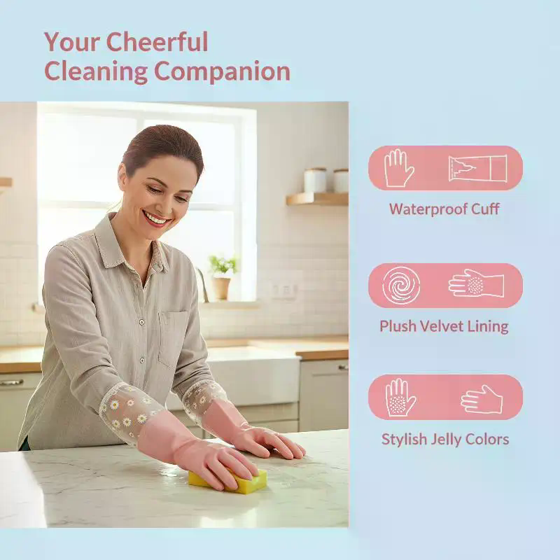 Floral Pattern Household Latex - Rubber Glove Cleaning review and price