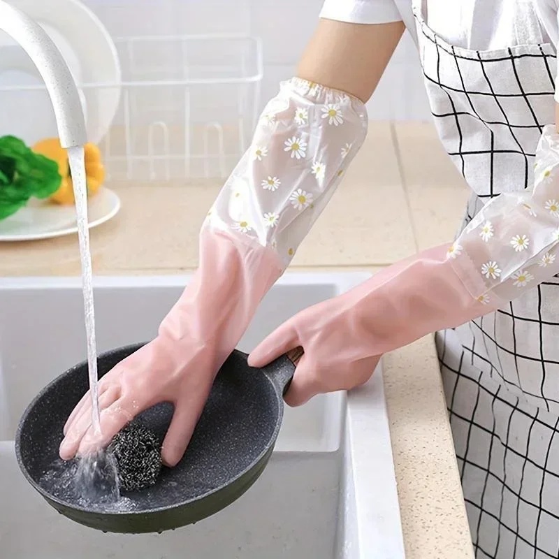 Household Long Sleeve Rubber G - Rubber Glove Cleaning review and price