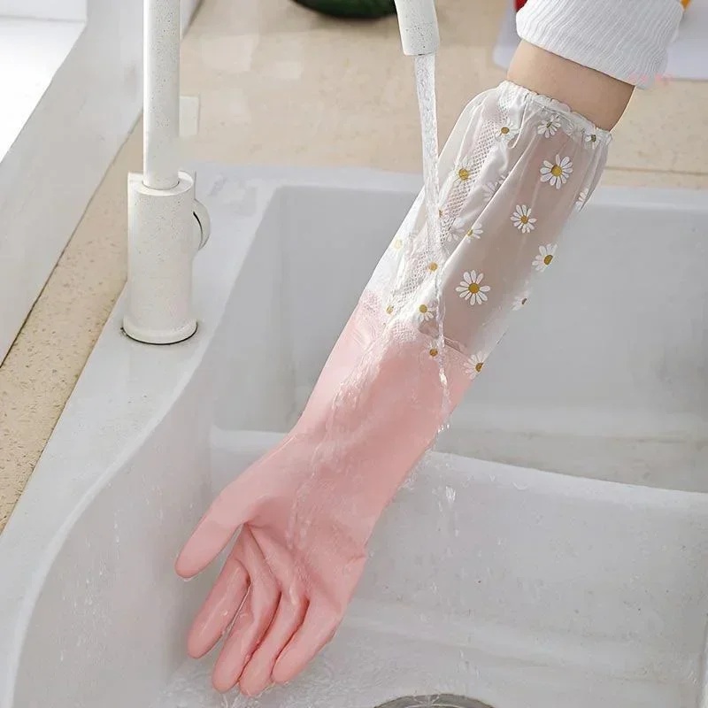 Household Long Sleeve Rubber G - Rubber Glove Cleaning review and price