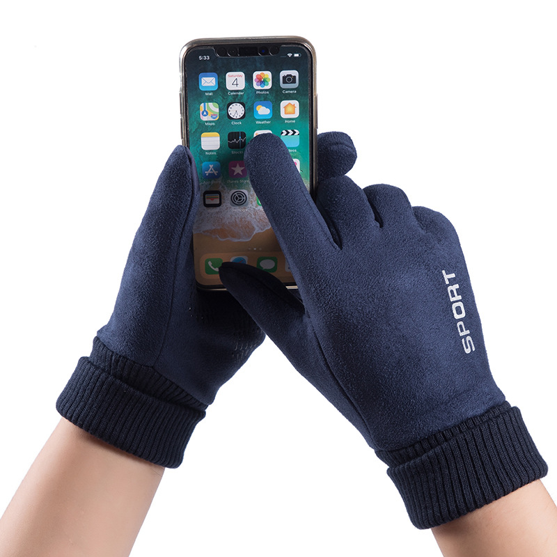 Men Winter Suede Leather Plush - Leather Driving Glove review and price