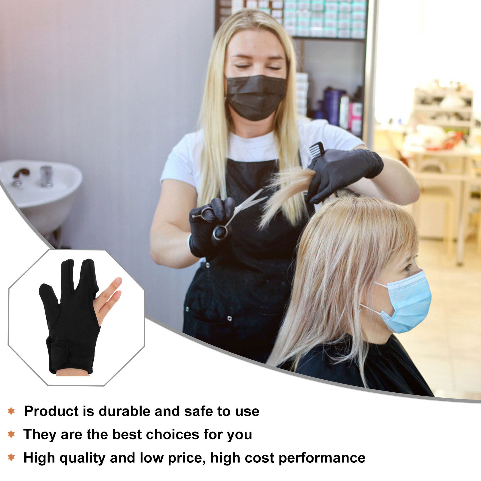 Hairdressing Glove 3 Fingers H - Heat Resistant Glove review and price